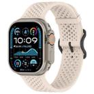 For Apple Watch 46mm / 49mm / 45mm / 44mm Breathable Holes Silicone Watch Band(Starlight) - 1
