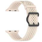 For Apple Watch 46mm / 49mm / 45mm / 44mm Breathable Holes Silicone Watch Band(Starlight) - 2
