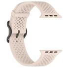 For Apple Watch 46mm / 49mm / 45mm / 44mm Breathable Holes Silicone Watch Band(Starlight) - 3