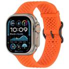 For Apple Watch 46mm / 49mm / 45mm / 44mm Breathable Holes Silicone Watch Band(Orange) - 1