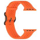 For Apple Watch 46mm / 49mm / 45mm / 44mm Breathable Holes Silicone Watch Band(Orange) - 3