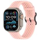 For Apple Watch 46mm / 49mm / 45mm / 44mm Breathable Holes Silicone Watch Band(Pink) - 1