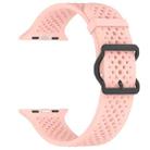 For Apple Watch 46mm / 49mm / 45mm / 44mm Breathable Holes Silicone Watch Band(Pink) - 2