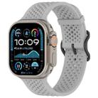 For Apple Watch 46mm / 49mm / 45mm / 44mm Breathable Holes Silicone Watch Band(Cloudy Gray) - 1