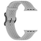 For Apple Watch 46mm / 49mm / 45mm / 44mm Breathable Holes Silicone Watch Band(Cloudy Gray) - 3