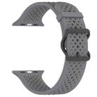 For Apple Watch 46mm / 49mm / 45mm / 44mm Breathable Holes Silicone Watch Band(Space Gray) - 2