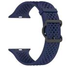 For Apple Watch 46mm / 49mm / 45mm / 44mm Breathable Holes Silicone Watch Band(Midnight Blue) - 2