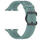 For Apple Watch 46mm / 49mm / 45mm / 44mm Breathable Holes Silicone Watch Band(Olive Green) - 2