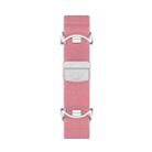 For Xiaomi Smart Band 10 / 9 / 8 Metal Head Magnetic Plastic Buckle Elastic Nylon Watch Band(Bright Pink) - 3