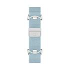 For Xiaomi Smart Band 10 / 9 / 8 Metal Head Magnetic Plastic Buckle Elastic Nylon Watch Band(Light Blue) - 3