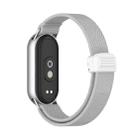For Xiaomi Smart Band 10 / 9 / 8 Metal Head Magnetic Plastic Buckle Elastic Nylon Watch Band(Sea Shell) - 2