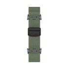 For Xiaomi Smart Band 10 / 9 / 8 Metal Head Magnetic Plastic Buckle Elastic Nylon Watch Band(Dark Green) - 3