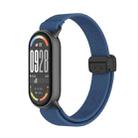 For Xiaomi Smart Band 10 / 9 / 8 Metal Head Magnetic Plastic Buckle Elastic Nylon Watch Band(Cold Blue) - 1