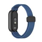For Xiaomi Smart Band 10 / 9 / 8 Metal Head Magnetic Plastic Buckle Elastic Nylon Watch Band(Cold Blue) - 2