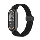 For Xiaomi Smart Band 10 / 9 / 8 Metal Head Magnetic Plastic Buckle Elastic Nylon Watch Band(Black) - 1