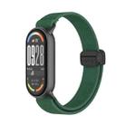 For Xiaomi Smart Band 10 / 9 / 8 Metal Head Magnetic Plastic Buckle Elastic Nylon Watch Band(Army Green) - 1