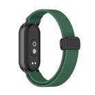 For Xiaomi Smart Band 10 / 9 / 8 Metal Head Magnetic Plastic Buckle Elastic Nylon Watch Band(Army Green) - 2