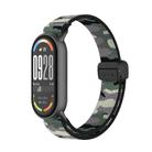 For Xiaomi Smart Band 10 / 9 / 8 Metal Head Magnetic Plastic Buckle Elastic Nylon Watch Band(Camouflage Jungle) - 1