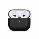 For AirPods Pro 2 Full-grain Genuine Leather Earbuds Protective Case(Black) - 1