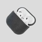 For AirPods Pro 2 Nubuck Genuine Leather Earbuds Protective Case(Dark Gray) - 1