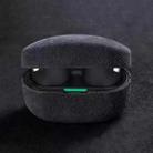For Sony WF-1000 XM5 Suede Flip Leather Bluetooth Headset Protective Case(Dark Gray) - 1
