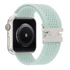 For Apple Watch 46mm / 49mm / 45mm / 44mm Parachute Buckle Knitted Nylon Watch Band(Mint Green) - 2