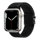 For Apple Watch 46mm / 49mm / 45mm / 44mm Parachute Buckle Knitted Nylon Watch Band(Black) - 1
