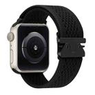For Apple Watch 46mm / 49mm / 45mm / 44mm Parachute Buckle Knitted Nylon Watch Band(Black) - 2