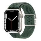 For Apple Watch 46mm / 49mm / 45mm / 44mm Parachute Buckle Knitted Nylon Watch Band(Green) - 1