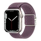 For Apple Watch 46mm / 49mm / 45mm / 44mm Parachute Buckle Knitted Nylon Watch Band(Smokey Purple) - 1