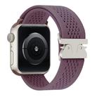 For Apple Watch 46mm / 49mm / 45mm / 44mm Parachute Buckle Knitted Nylon Watch Band(Smokey Purple) - 2