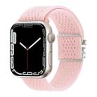 For Apple Watch 42mm / 41mm / 40mm / 38mm Parachute Buckle Knitted Nylon Watch Band(Pink) - 1