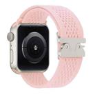 For Apple Watch 42mm / 41mm / 40mm / 38mm Parachute Buckle Knitted Nylon Watch Band(Pink) - 2