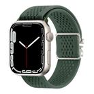 For Apple Watch 42mm / 41mm / 40mm / 38mm Parachute Buckle Knitted Nylon Watch Band(Green) - 1