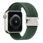 For Apple Watch 42mm / 41mm / 40mm / 38mm Parachute Buckle Knitted Nylon Watch Band(Green) - 2