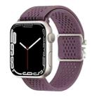 For Apple Watch 42mm / 41mm / 40mm / 38mm Parachute Buckle Knitted Nylon Watch Band(Smokey Purple) - 1