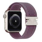For Apple Watch 42mm / 41mm / 40mm / 38mm Parachute Buckle Knitted Nylon Watch Band(Smokey Purple) - 2