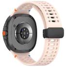For Samsung Galaxy Watch8 40 / 44mm Magnetic Black Buckle Breathable Stitched Silicone Watch Band(Pink) - 2