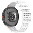 For Samsung Galaxy Watch8 40 / 44mm Eight-shaped Buckle Breathable Stitched Silicone Watch Band(White) - 2