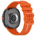 For Samsung Galaxy Watch8 40 / 44mm Eight-shaped Buckle Breathable Stitched Silicone Watch Band(Orange) - 2