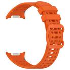 For Samsung Galaxy Watch8 40 / 44mm Eight-shaped Buckle Breathable Stitched Silicone Watch Band(Orange) - 3