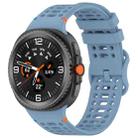 For Samsung Galaxy Watch8 40 / 44mm Eight-shaped Buckle Breathable Stitched Silicone Watch Band(Blue) - 1
