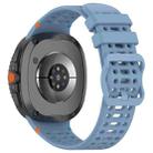 For Samsung Galaxy Watch8 40 / 44mm Eight-shaped Buckle Breathable Stitched Silicone Watch Band(Blue) - 2