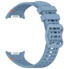 For Samsung Galaxy Watch8 40 / 44mm Eight-shaped Buckle Breathable Stitched Silicone Watch Band(Blue) - 3