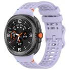 For Samsung Galaxy Watch8 40 / 44mm Eight-shaped Buckle Breathable Stitched Silicone Watch Band(Purple) - 1