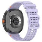 For Samsung Galaxy Watch8 40 / 44mm Eight-shaped Buckle Breathable Stitched Silicone Watch Band(Purple) - 2