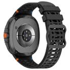 For Samsung Galaxy Watch8 40 / 44mm Eight-shaped Buckle Breathable Stitched Silicone Watch Band(Black) - 2