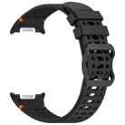 For Samsung Galaxy Watch8 40 / 44mm Eight-shaped Buckle Breathable Stitched Silicone Watch Band(Black) - 3