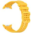 For Samsung Galaxy Watch8 40 / 44mm Eight-shaped Buckle Breathable Stitched Silicone Watch Band(Yellow) - 3