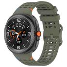 For Samsung Galaxy Watch8 40 / 44mm Eight-shaped Buckle Breathable Stitched Silicone Watch Band(Green) - 1